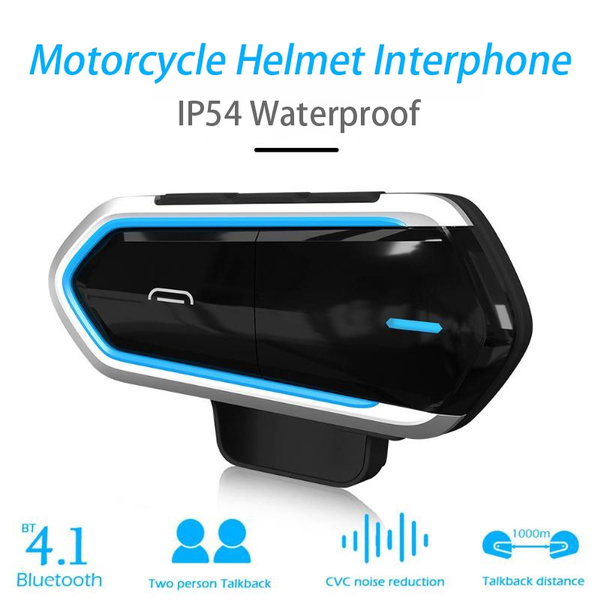 Motorcycle Intercom Helmet Bluetooth Headset BT Communicator Headphone ...