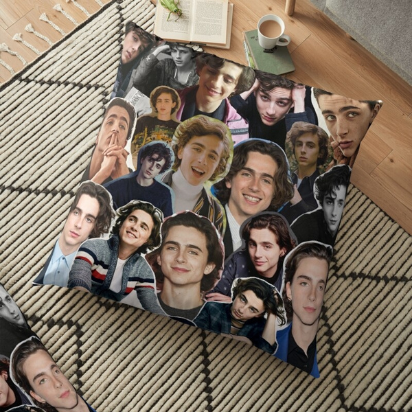 Timothée Chalamet Collage 2.0 Throw Pillow Cover | Wish