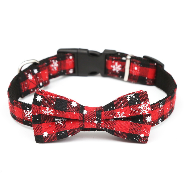 red bow cat collar