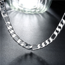 925 sterling silver necklace, 8MM, Chain Necklace, Fashion
