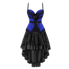 bowlacecorset, Plus Size, Corset Dress, black corset with straps