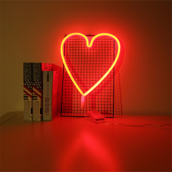 Heart-Shaped LED Lamp with a Neon Twist