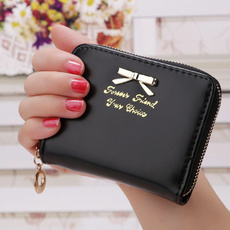 Women's Fashion Wallet Bow Clutch Zipper Coin Purse Mini Coin Card Holder Small Wallets Package