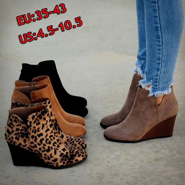 Sapatos Moda Feminina Botas Salto Plataforma Salto em Cunha Calçado  Conforto | Wish