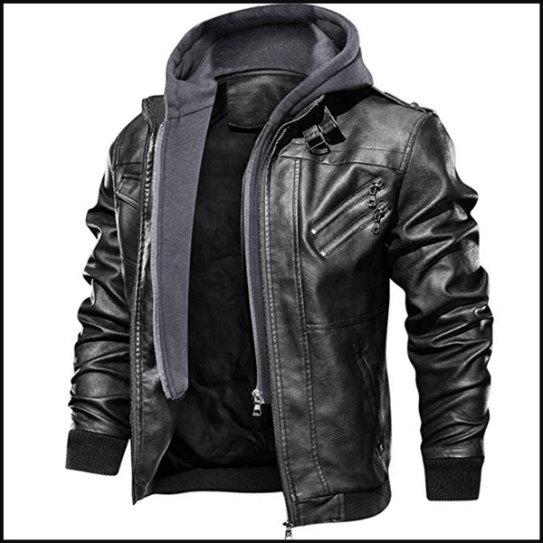 Mens Casual Thin Leather Jacket Motorcycle Biker Stand Collar Lapel Coat  Outwear | eBay