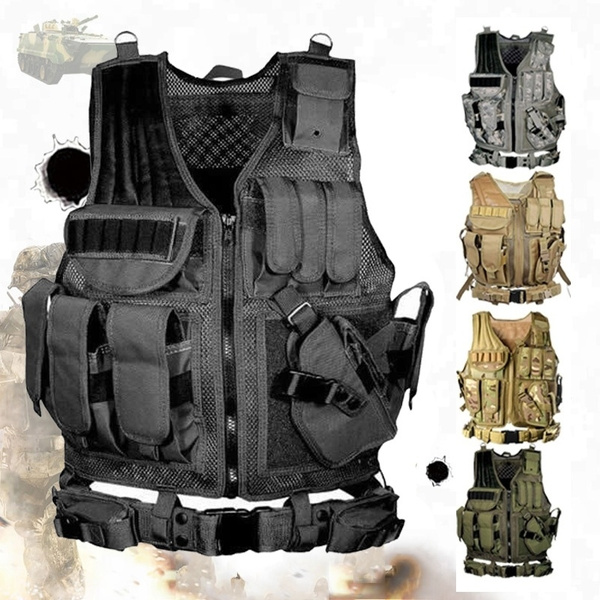 Tactical Vest Military Airsoft Paintball Vest Combat Vest for Hunting CS War Gam 