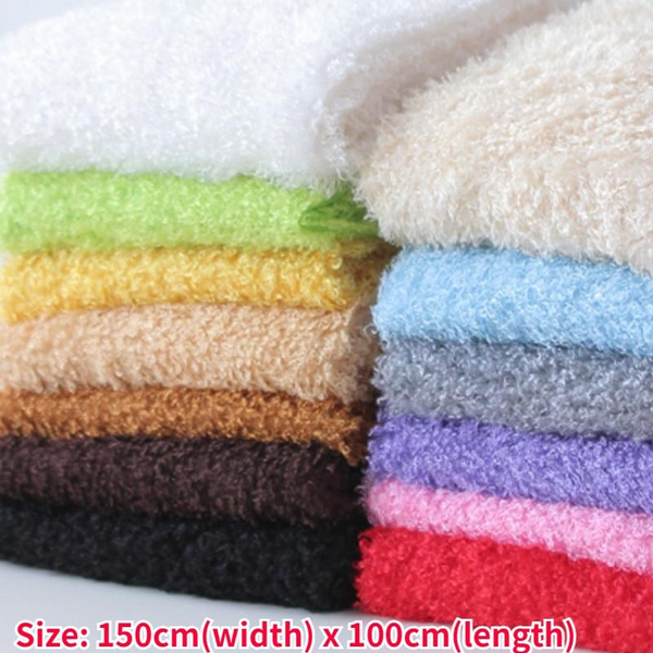 40x63" Faux Sherpa Shearling Loop Wool Fabric Curly Fur Plush Clothes Toys DIY 
