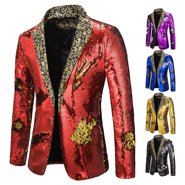 Men's Stylish Luxury Paisley Blazer Urbane Smart Coat Suit Jacket | Wish