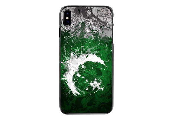 0132 Personalised NAME Pakistan Flag Black Hard Case for Various Phone Models 