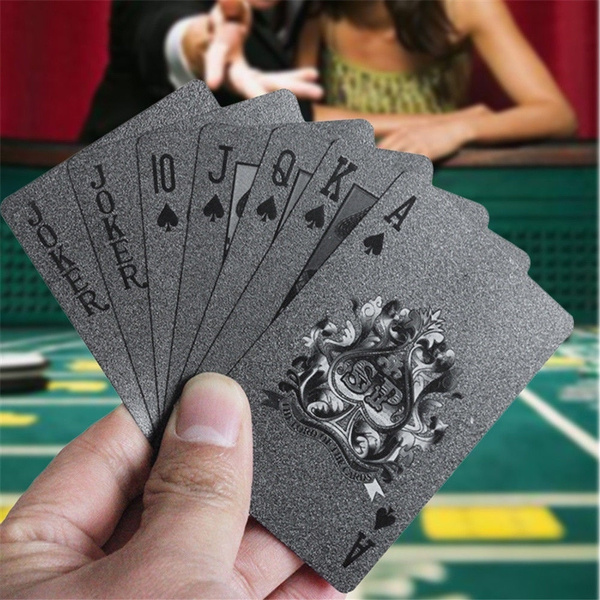 Best Playing Waterproof Matte Black Poker Card Game Gift Toys BlackJack | Wish