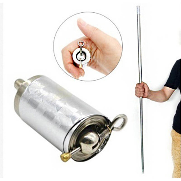 Exceart Stainless Steel Magic Pocket Staff Portable Martial Arts Metal Staff Magic Telescopic Props for Magician Performance Role Play Props Silver 