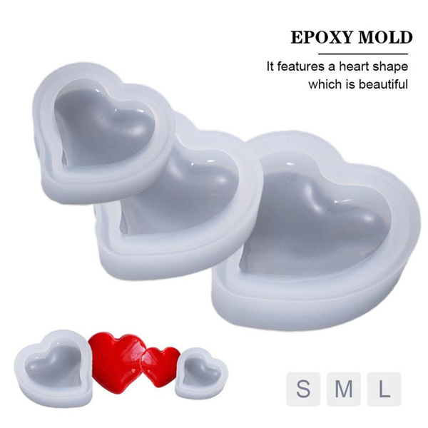 Tools Mirror Transparent Silicone Mould Heart Shaped Epoxy Mold Resin Mold 
