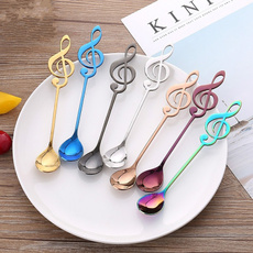 coffeespoon, musicalnotespoon, Coffee, longhandledspoon