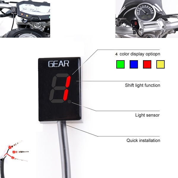 EFI Engine Motorcycle 1-6 Level ECU Plug Mount Speed Digital Gear 