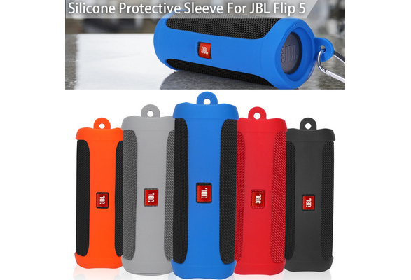 LuckyNV Custodia Cover morbida in silicone per JBL Flip4 Bluetooth Speaker Custodia protettiva impermeabile Shockproof per JBL Flip 4 Flip4 Column Blu