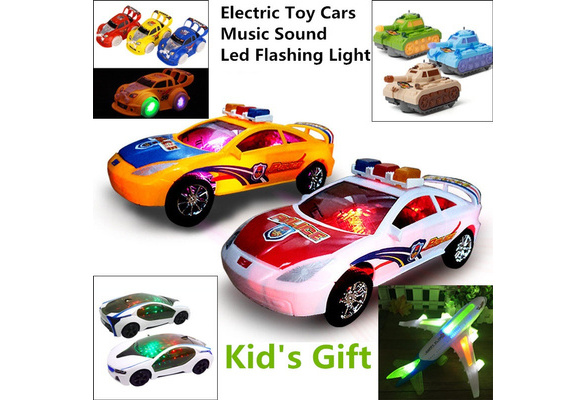 3D Universal Elektrisch Auto Spielzeug LED Blinkende Licht Musik Ton Kinder Gift 