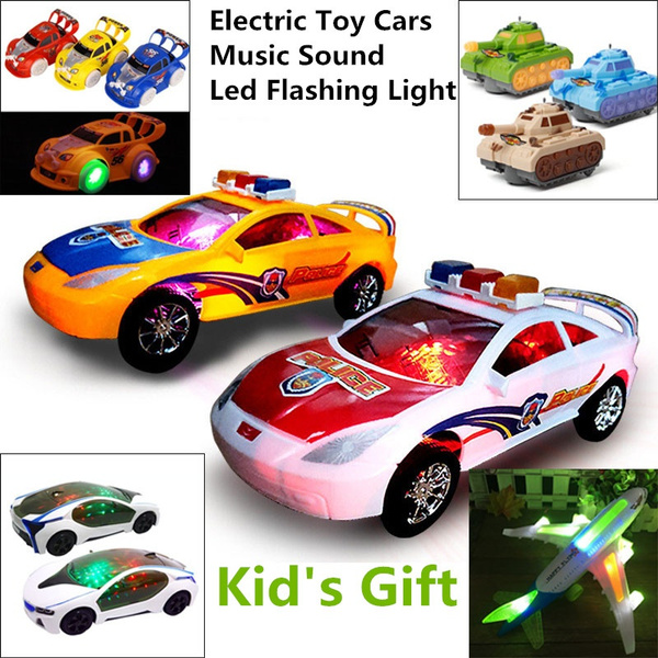 3D Universal Electric Car Toy LED Flashing Light Music Sound Kids Gift Toy