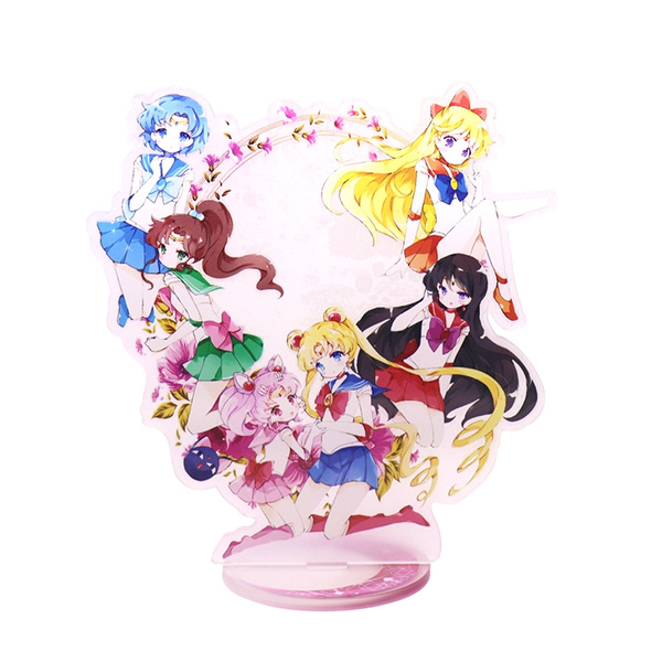 Details about   Anime Sailor Moon Stand Figure Acrylic Cosplay Standing Plate Desk Decoration 