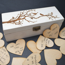 Box, 心型, Wood, 婚禮