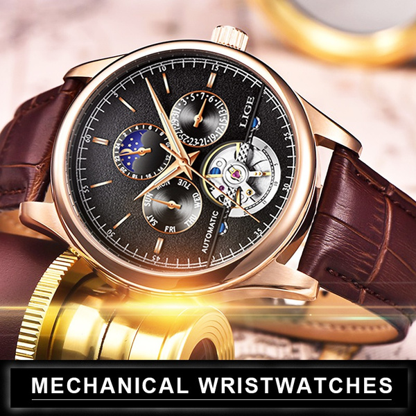 Lige mechanical hot sale watch