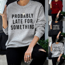Fashion, Letters, Sleeve, pullover sweater