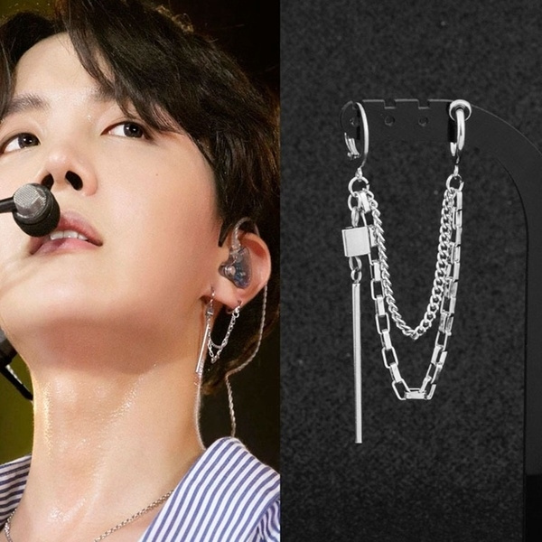 1 Pair Korean Earrings SUGA Men BTS Earrings Bangtan Boys Album Jewelr –  Cinily