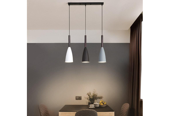 Modern 3 Pendant Lighting Fixture Nordic Minimalist Ceiling Lights Over Dining Table Kitchen Island Hanging Lamps Room Cord Lamp Edison Bulb Light Chandelier Interior Design Wish Modern 3 Pendant Lighting Fixture, How Big Should Pendant Light Be Over Table