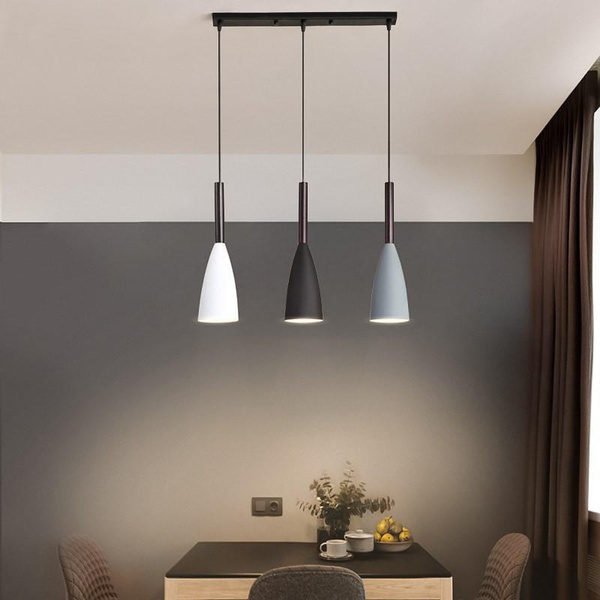 Modern 3 Pendant Lighting Fixture, How Big Should A Light Be Over Kitchen Table