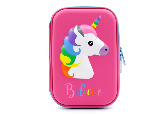 Regali unicorno per ragazze - Grazioso astuccio per matite hardtop di  grandi dimensioni con scomparto - Custodia per bambini Per bambini  Organizer cancelleria scatola cerniera