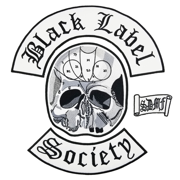 New Arrived 4 PCS Set Black Label Biker Embroidery Iron On Patches For Jacket Vest Back Patch Custom Design | Wish