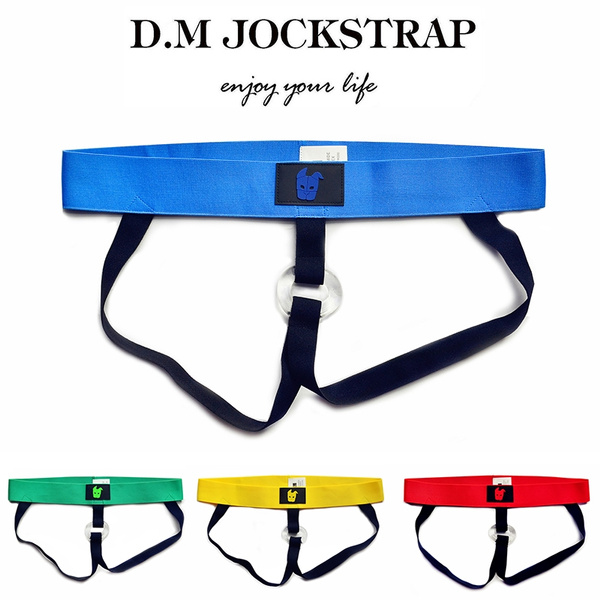 Sexy Men's Jockstrap Gay Underwear Thongs Elasticity Silicone Time Delay Penis  Ring Cock Rings