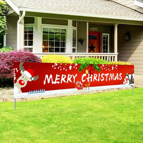 Details about   x2 Personalised Christmas Banner Xmas Party House Decoration Occasion 112 