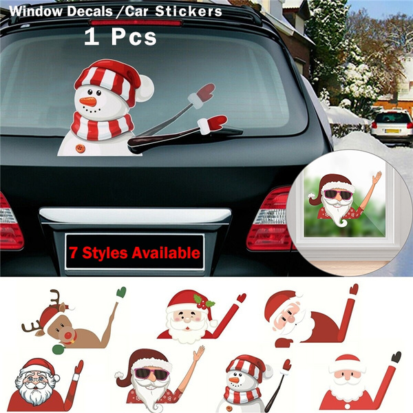 Car Accessories Christmas Car Decorations DIY 3D PVC Waving Car