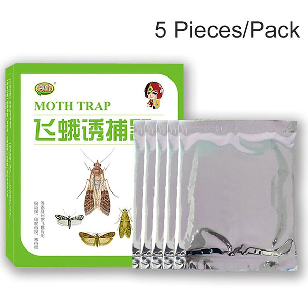 5 pcs/pack Pantry Kitchen Food Moth Pheromone Attractant Moth Killer Moth Trap!