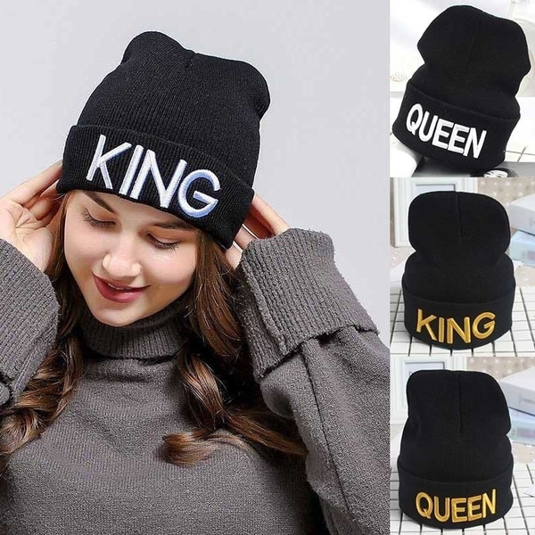KING QUEEN Hat Winter Hats Couple 