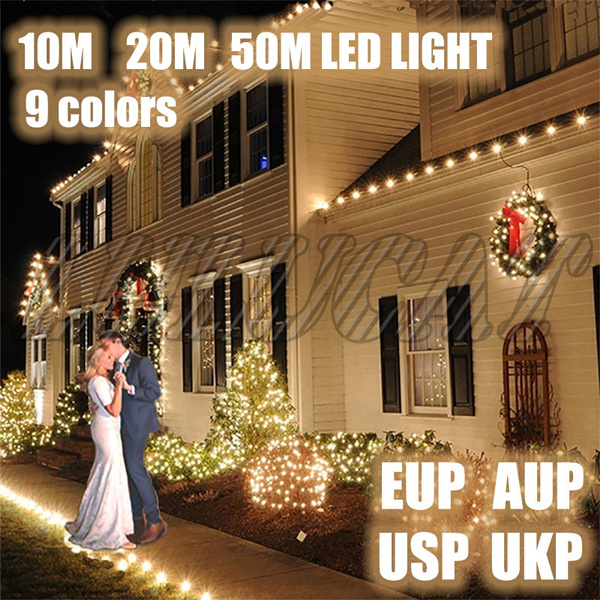 20M50M 200/500LEDs Christmas Tree Fairy String Party Lights Lamp Xmas Waterproof 
