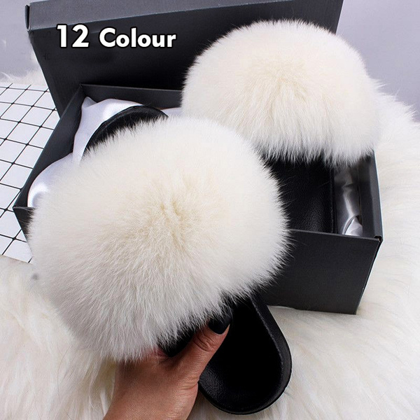 Size 12 fur discount slides