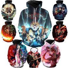 3D hoodies, 3dprintsweatshirt, Tops, Demon