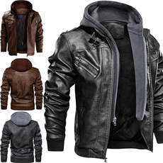 flightjacket, leatherjacketcoat, Hood, Fashion