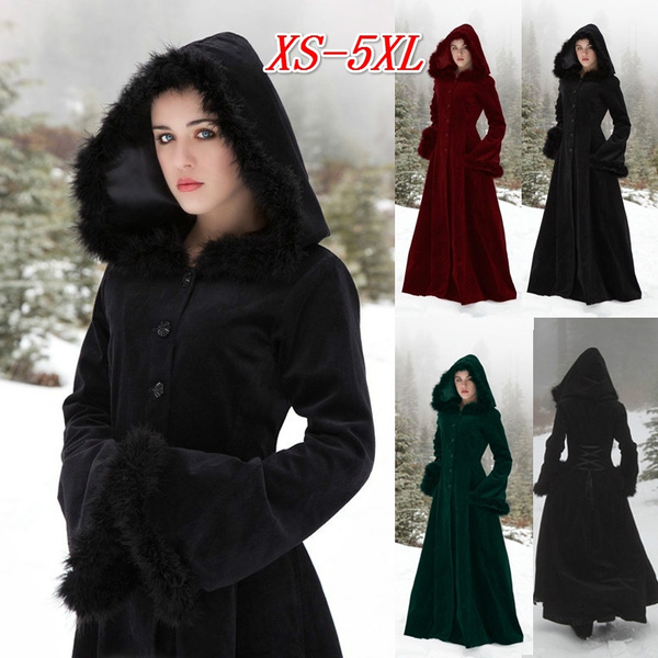 Cosplay Coat Long Sleeve Winter Warm, Gothic Long Winter Coats