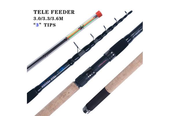 CARP Feeder Fishing Rod Telescopic Spinning Casting 3tips Travel Hand Pole 