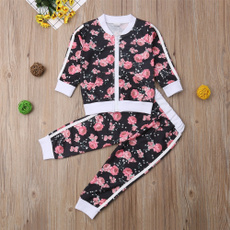 girlsportwearsuit, flowerprinttracksuit, kidsgirlsclothe, pants