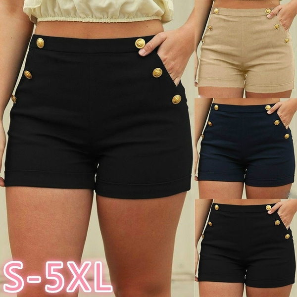 Women Casual Short Pants Summer Shorts Sexy Navy Cute Plus Size