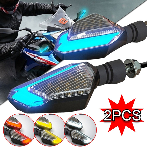 2PCS Motorbike LED Turn Signal Lights Daytime Running LED Indicator Lights Motorcycles