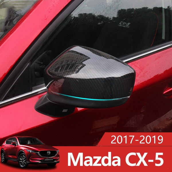 2x Car Exterior Side Mirror Cover Trim Strip For Mazda CX-5 2017-2018 Accessory