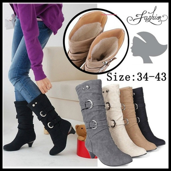 Women's Tall Boots Snow Boots Winter Boots Warm Scrubs Boots Fashion 