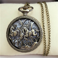 Pocket Watches, horse, Chain, pendantpocketwatch
