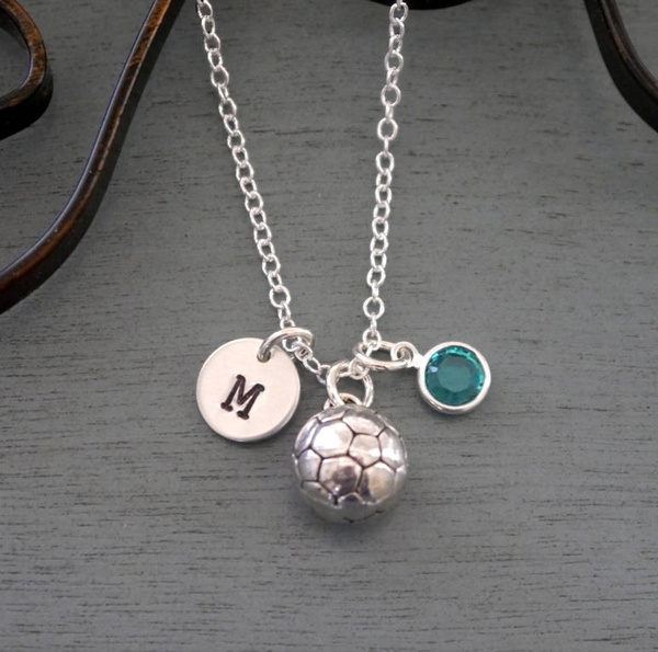 Soccer Necklace in Sterling Silver - MYKA