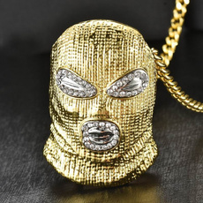 terroristmaskpendant, hip hop jewelry, punk necklace, Jewelry