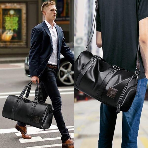 Bolso Negro para hombre bolso de viaje impermeable de de gran capacidad de viaje bolso multifunción bolsos casuales de bandolera | Wish
